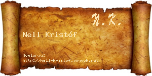 Nell Kristóf névjegykártya