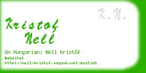 kristof nell business card