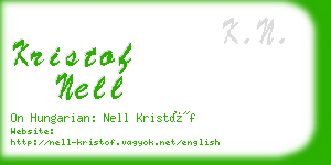 kristof nell business card